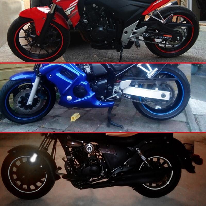 Red Reflective Rim Stripe Wheel Tape Decal Stickers For Yamaha YZF R1 R6 FZ1 R6