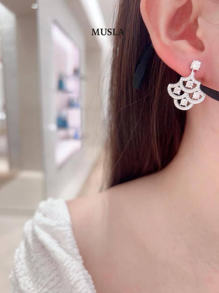 Musla Design Jewelry For Women Fashion Earrings 925 Sterling Silver Drop Earrings Zircon Fashion Stud Earrings