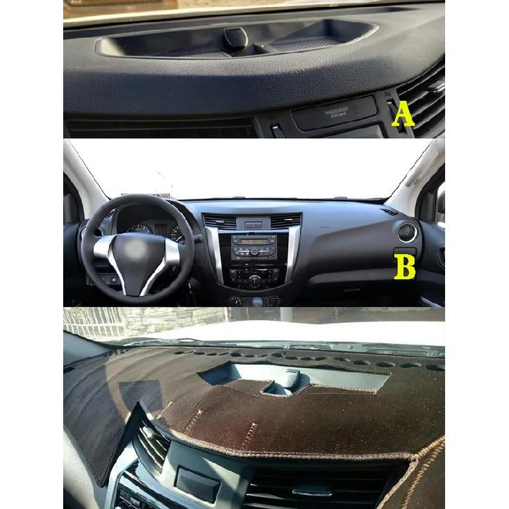 Für Nissan Navara Fahrgestell D23 NP300 SL STX 2015- Armaturenbrettabdeckung Armaturenbrettabdeckung Instrumententafel Sonnenschutzmatte Schmutzabweisende Verzierungen