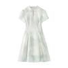 Lu Xiang Nan 'Bamboo Rhyme Cloud Smoke' New Chinese Style Slimming Midi Dress