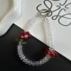 Summer Floral Phone Lanyard With Crystal Wheel For Women And Girls
