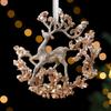 3d Christmas Decoration Holiday Tree Decor Glitter Sequins Christmas Ornaments Set Champagne Ballerina Dancer for Holiday