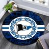 DSC Arminia Bielefeld Printed Round Rug, Non Slip Washable Circular Carpet For Living Room Bedroom Playroom, Sports Fan Decor, Holiday Birthday Gift