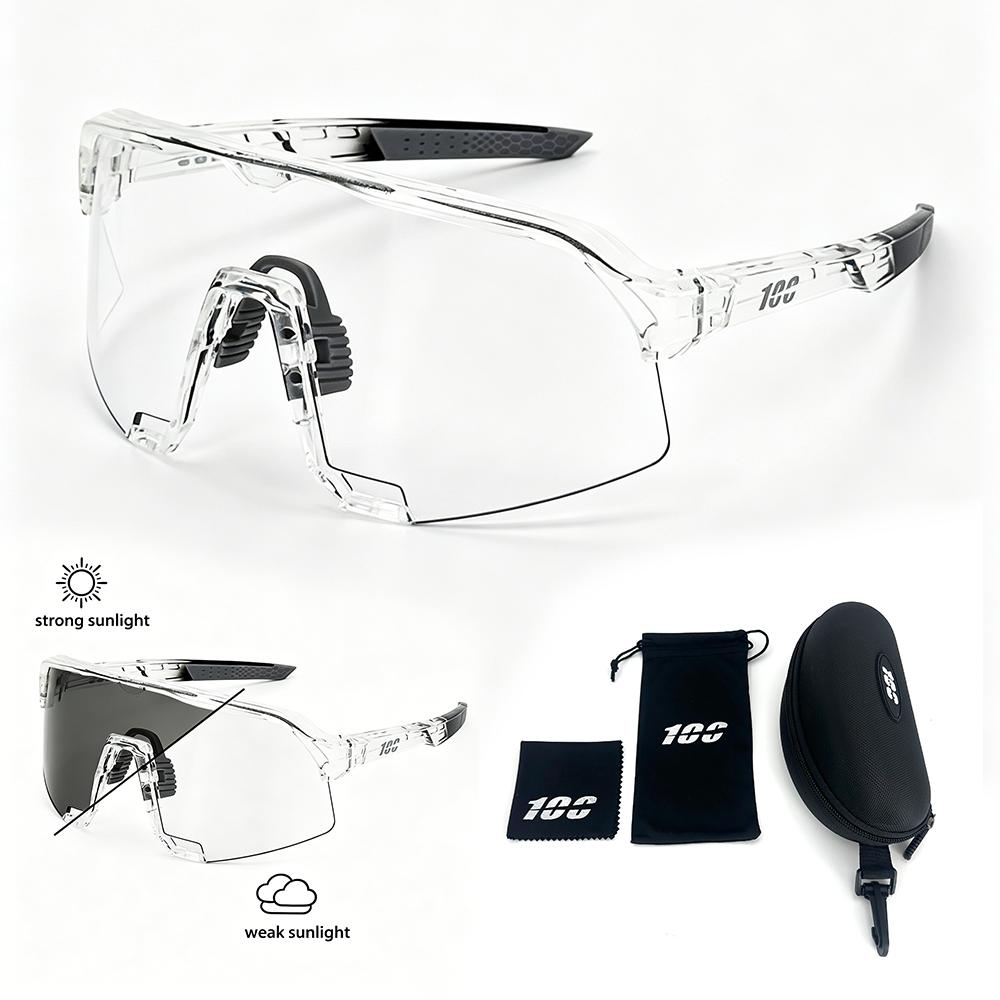 Fahrrad Photochrome Sonnenbrille UV400 HD Linse MTB Radsportbrille Für Männer Outdoor Sport Winddicht Damen Rennrad Brille