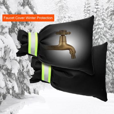 1/2Pcs Outdoor Faucet Covers with Reflective Strip Waterproof Thermal Insulation Easy To Install Faucet Protector Covers