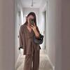 2025 Women's Casual V-neck Top & High-waisted Pants Set