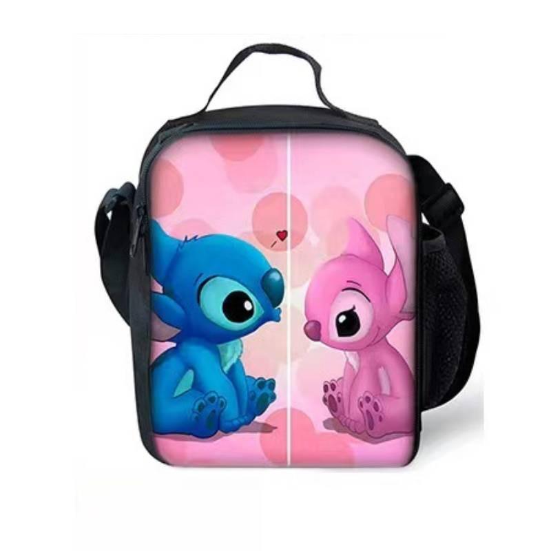 Stitch Lunch Bag With Polyester Material For School Daily Use And Lightweight Carrying
