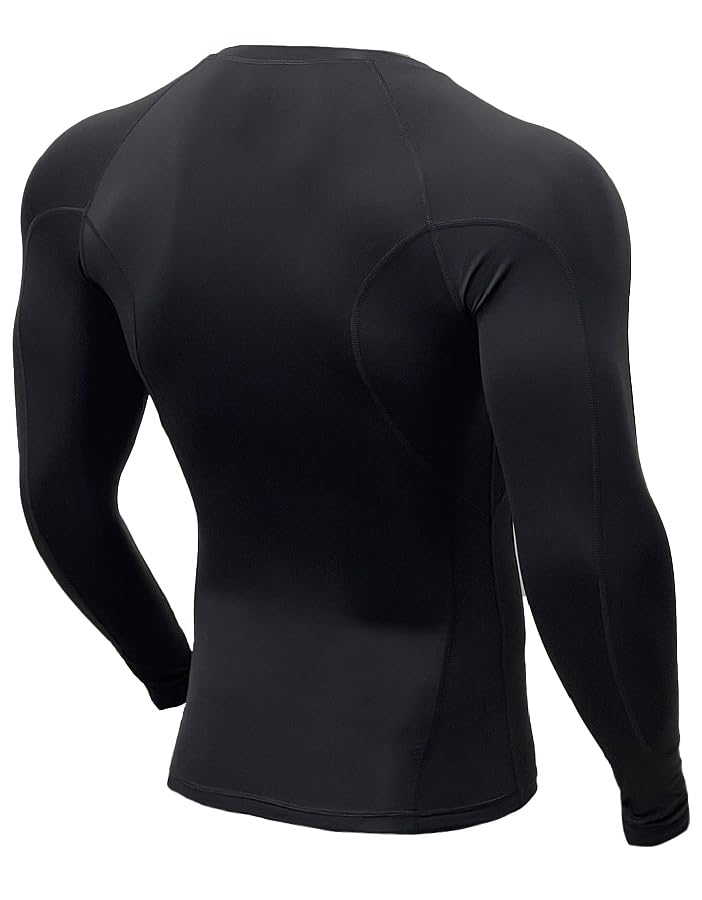 Briclo Long Sleeve Compression Shirt for Spring and Summer UV Power Stretch Compression Shirt for and Compression Sports Base Sportswear Men's
