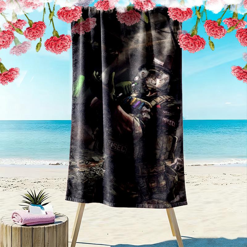 Escape Tarkov Print Beach Towel Large Soft Quick Dry Towel For Beach Camping Swimming