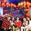 Cartoon Photo Background Banner Folding Happy New Year Decorations  Home Party Decor