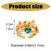 Emerald Green Heart Frogs Hug Ring Stylish Animal Finger Ring Unique Vintage Fashion Statement Jewelry for Women
