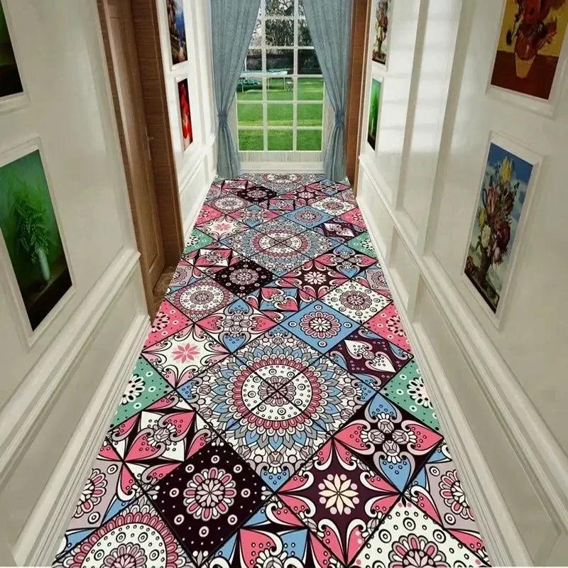 Corridor Hall Runner Aisle Long Carpets for Living Room Decoration Home Washalbe Long Area Rug Entryway Entrance Door Mat Luxury