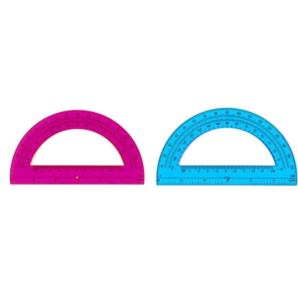 180 Degrees Math Protractors Translucent Plastic Protractor Angle   Measurement