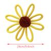 Bohemian Sunflower Wall Art Hanging Ornament for Baby Girls Bedroom Decorations Handmade Woven Flower Pendant Decor