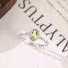 S925 Sterling Silver Ring Women's Natural Crystal Stone Jewelry Niche High-end Open Ring