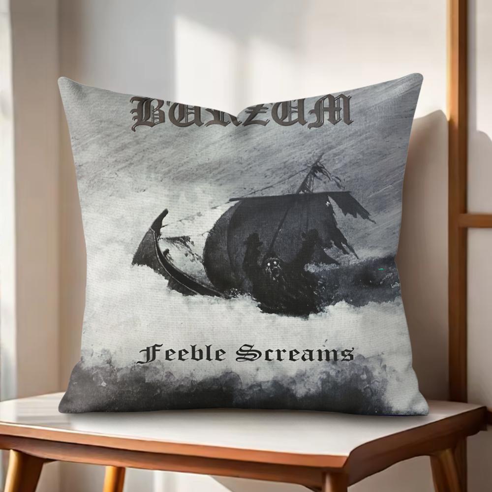 BBurzum FFilosofem Cushion Cover Natural Linen Organic Fabric DoubleSided Printing Couch Pillow Covers Home Decor