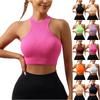 Damen Frühlings Oberteile Geripptes Crop Tank Top für den Sommer Hemden für Damen Lässig Dehnbar Ärmellos Damen Sommerhemden
