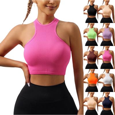 Womens Spring Tops Ribbed Crop Tank Top for Summer Shirts for Women Casual Stretchy Sleeveless Womens Summer Shirts