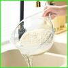 1pcs MULTIFUNCTIONAL RICE WASHER AND STRAINER BOWL Food Grade Plastic Rice Beans Peas Washing Strainer Green  Color