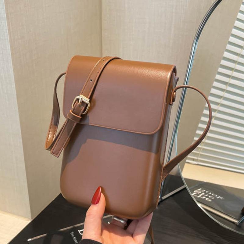 Korean Ins Mobile Phone Bag Women's Messenger Small Bag 2025 New Trendy Fashion Versatile Vertical Shoulder Bag Small Satchel