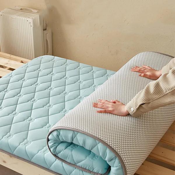 WTEMPO Solid Color Soft Pad Mattress Household Smoothy Foldable Mattress Non-deformable Bedding Student Dormitory Rental House Floor Thick Mats