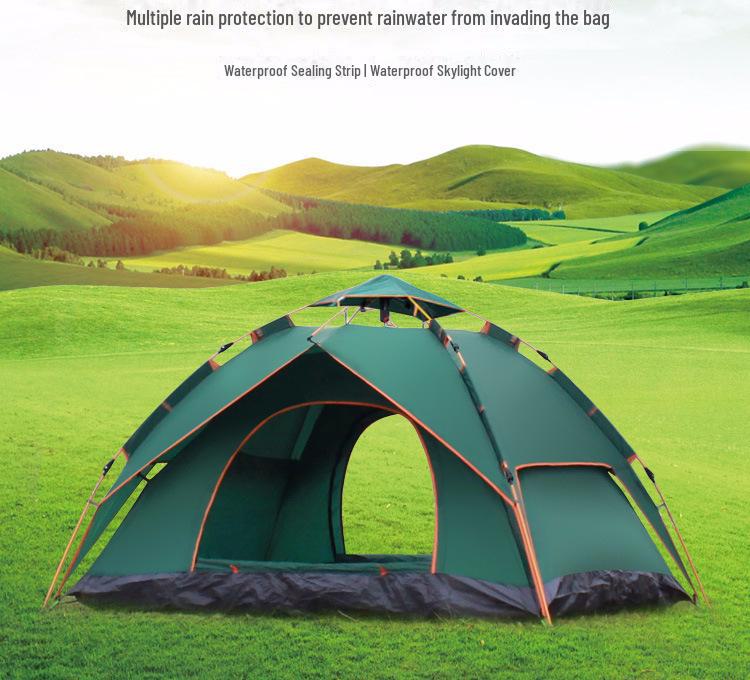 

Century Glacier Автоматическая складная палатка для 3-4 человек: Быстрооткрывающийся, двойной водонепроницаемый для кемпинга и пляжа Dark green