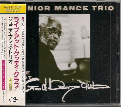 CD JUNIOR MANCE, MARTIN RIVERA; RUDY R - Live At the Goody Club  KICJ14 ALL ART 1990 Japan ObiJazz Used