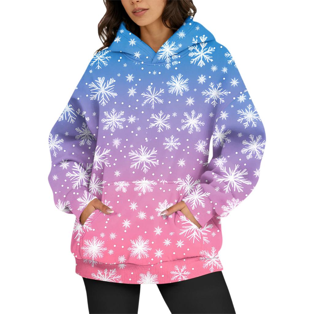 Women's Fashion Daily Versatile Casual Crewneck Sweatshirts Long Sleeve Printed Top Sweatshirts