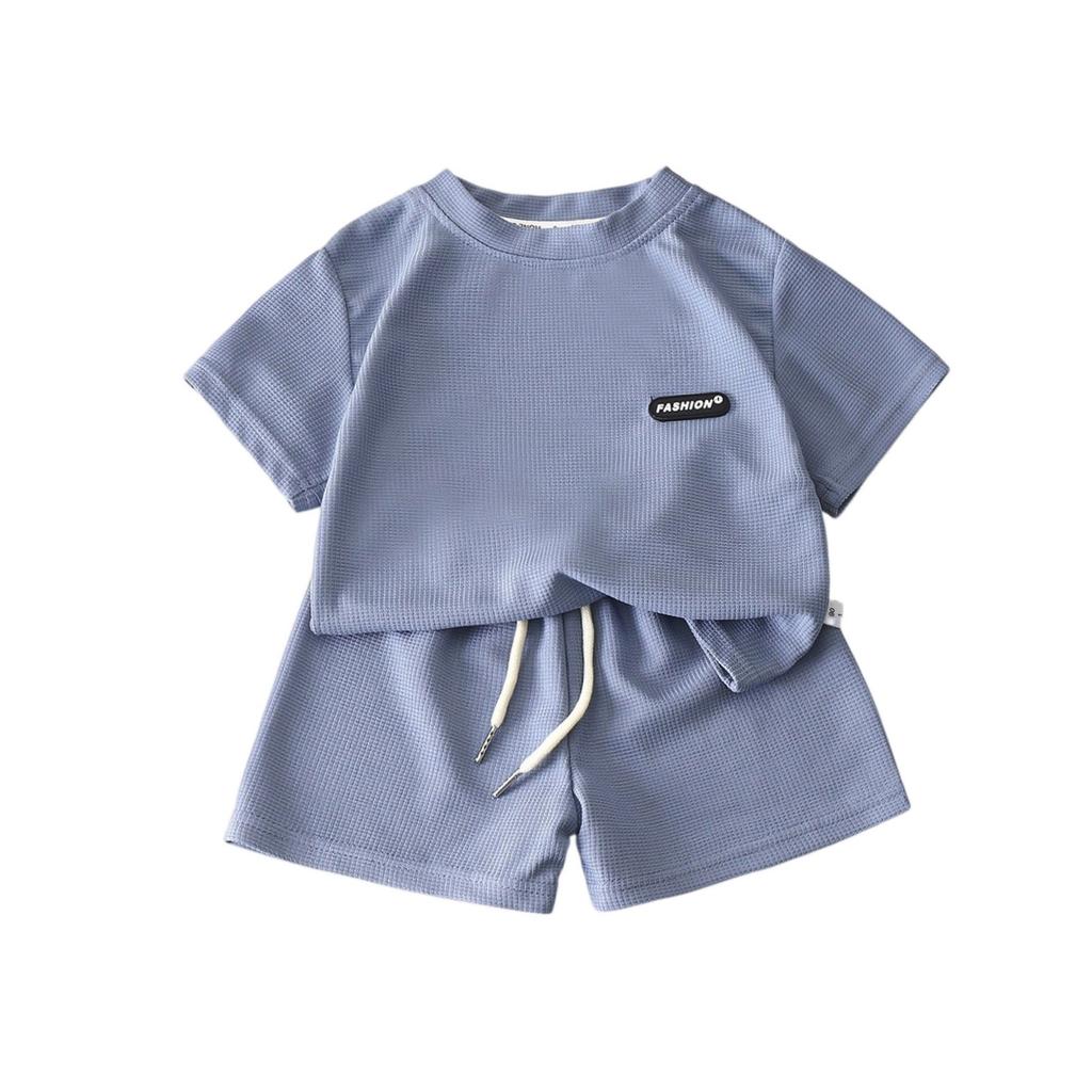 Kid Patriotic Outfit - Short Sleeve & Shorts 2-Piece Set For Boy