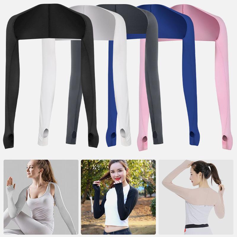Ultra-Thin Arm Sleeves For Women Soft One Piece Long Sleeved Elastic Sun Uv Protection Hand Cover Cooling Sports Arm Sleeve