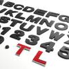 3D Metal DIY Letters Alphabet Numbers Emblem Decal Digital Badge Car Styling Rear Trunk Logo Sticker Accessories Motorcycle