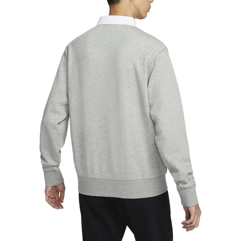 Nike Poloshirt mit Buchstaben-Print und langen Ärmeln für Herren, Grau FN3113-063