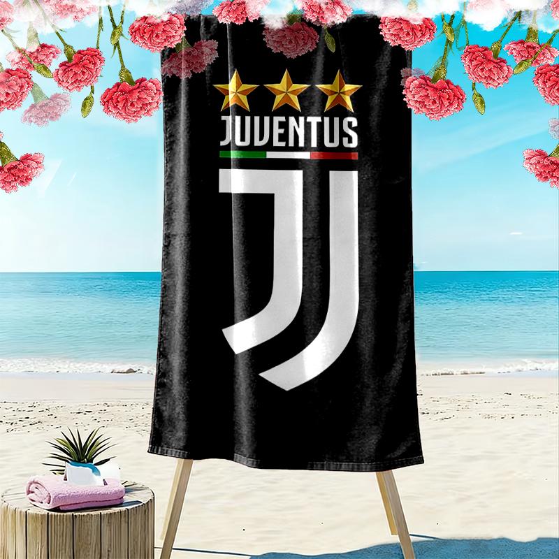 1pc Juventus Football Club Beach Towel, Soft Beach Towel Suitable for Beach Swimming, Outdoor Camping and Traveling