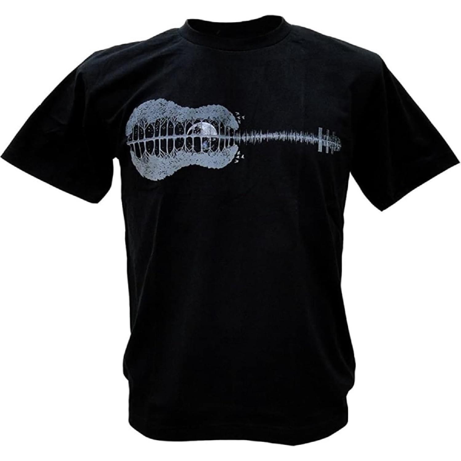 T-Shirtmystyle Men s Two Side Urban Guitar Town Graphic T Shirt Black S