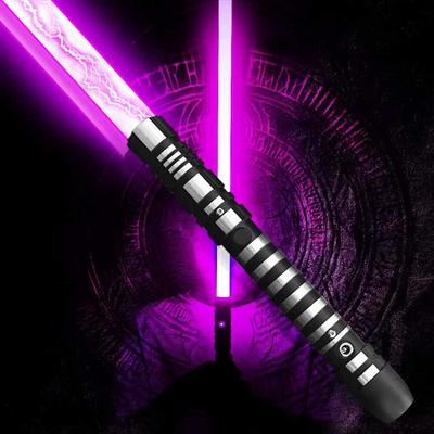 YDD Ghost Premium Force FX Black Series Lightsaber with LED Light and Metal Aluminum Handle for Adults, Realistic Battle-Ready (Purple)