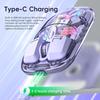 Transparent Wireless Dual-Mode Mice, BT5.0 2.4G One-Button Switching, Type-C 400mAh Rechargeable