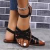 Large size flat-soled sandals for women's summer new flat-soled sandals for women