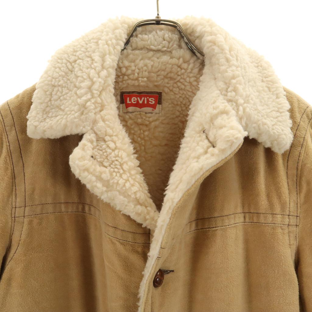 Levi's 70s Made in USA Vintage lunch coat L beige Back bore Men's Used