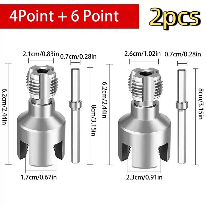 1/2Pcs Heavy-Duty Pvc/Plastic Pipe Threading Tool Kit 1/2" 3/4" 1" Male & Female Threads For Pvc Ppr Mpp Pipes