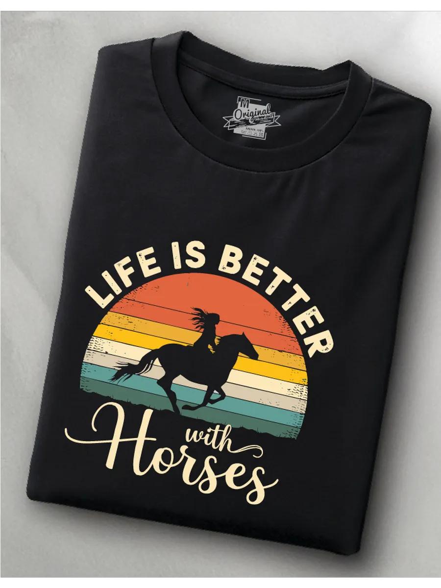 Funny printed T-shirt with  gift for a friend  text S