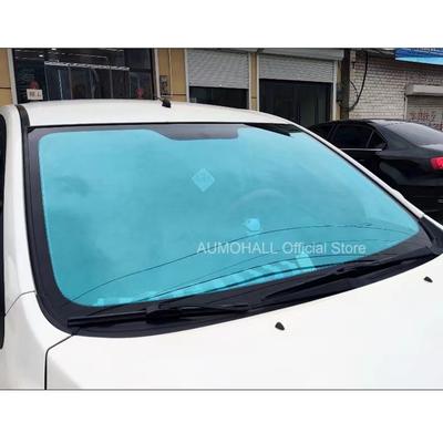 VLT 68% Blue Car Window Tints, Windshield Rear Side Window PET Window Tinting Film Sticker UV Block Solar Protection Foils Roll