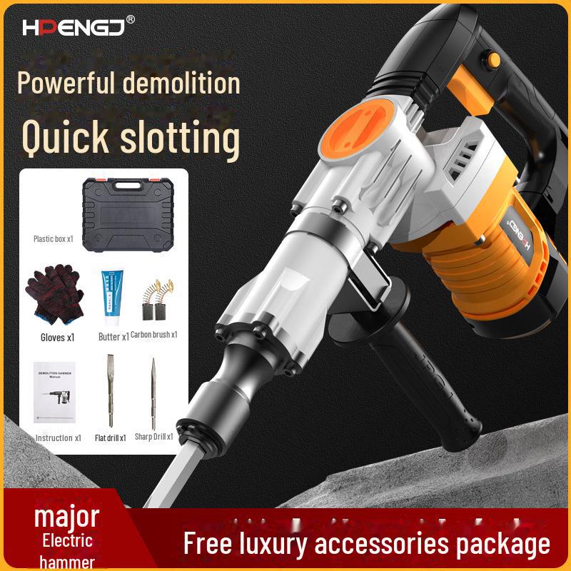 Adjustable 110V Heavy-Duty Electric Demolition Hammer for Concrete and Wall Demolition