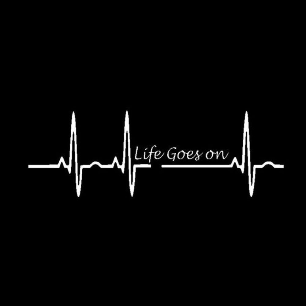 Waterproof Car Stickers Heart Beat Trackpad Decal Life Goes On Sticker Auto Reflective Sticker