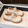 Sweet Princess Leather Shoes 2024 Spring and Autumn New Casual Shoes Children Soft Sole Mary Jane Soft Sole Versatile Kids Shoes