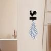 Wrought Iron Rooster Key Holder with Umbrella Hooks Entryway Decor