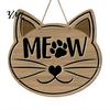 Easy Hanging Entryway Decor Wooden Welcome Sign for Front Door, Decorative Dog Paw Wall Plaque with Pet Lover Gift Idea Hemp Rope Lovers, Home Indoor