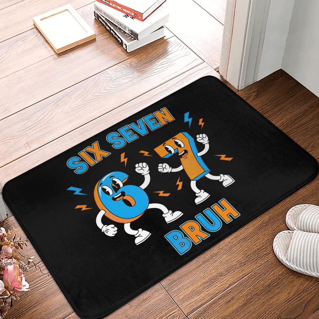 Bruh 67 Funny Brainrot Meme Doormat Mat Anti-Slip  Kitchen Bath Garage Rug Carpet 40*60cm