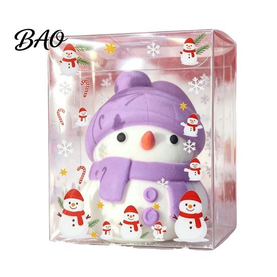 Snowman Squeezing Toy Christmas Stress Relief Toy, Soft Xmas Tree Squeeze Holiday Cat Paw Sensory Fidget Party Favors Portable
