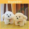 Plush Dog Stuffed Animal Toy With Pp Cotton Filling Soft Short Fur Perfect Gift For Girls