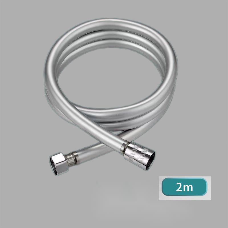 Reinforced Nylon Silk Shower Hose, Stainless Steel Anti-Scald, Anti-Tangle, Explosion-Proof, Flexible and Universal Fit